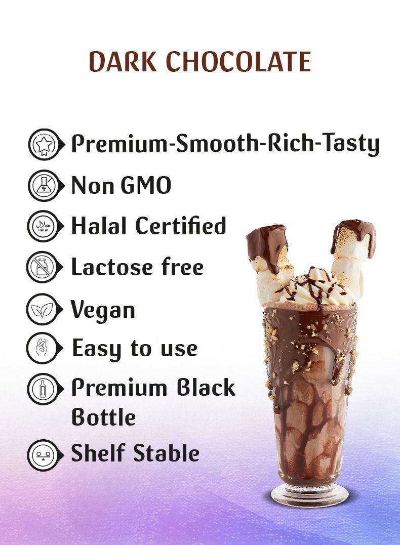 Just Chill Drinks Co. Dark Chocolate Sauce 1.89 Litre - Image 2